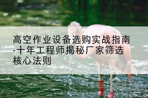 信丰剪叉式升降机厂家-高空作业设备选购实战指南-十年工程师揭秘厂家筛选核心法则