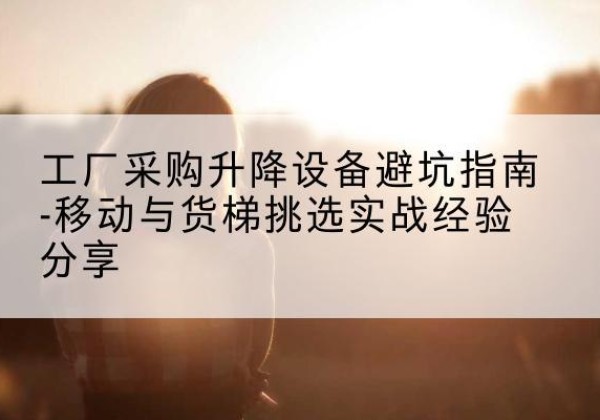 信丰移动式升降机怎么选-工厂采购升降设备避坑指南-移动与货梯挑选实战经验分享