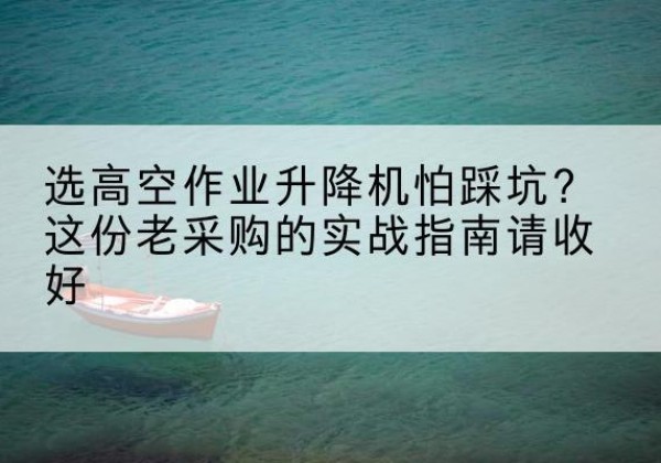 信丰高空作业升降机厂家推荐-选高空作业升降机怕踩坑？这份老采购的实战指南请收好
