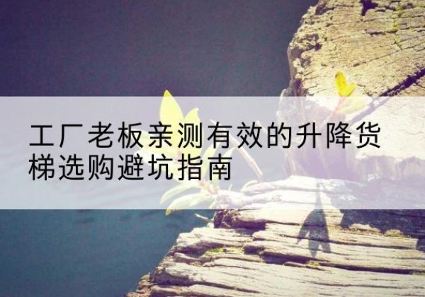 信丰升降货梯怎么选-工厂老板亲测有效的升降货梯选购避坑指南